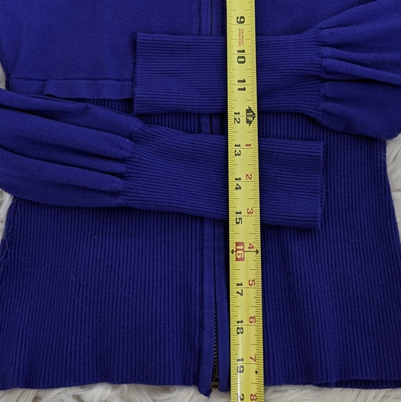 ❤️ 3/$25 Y2K Anthropologie Retro Full Zip Sweater - Picture 6 of 8